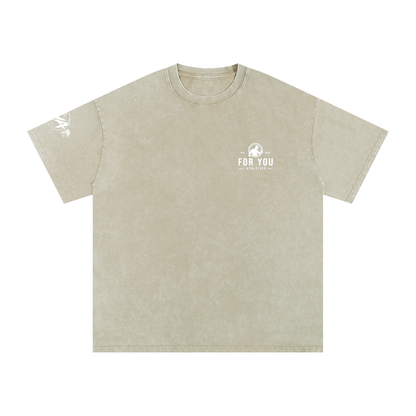 Snow Washed Oversized Cotton T-Shirt