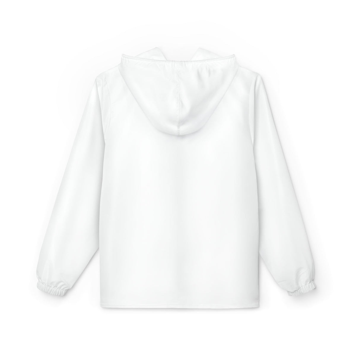 Minimal White Windbreaker Jacket with Vertical 'For You Athletics' Side Print