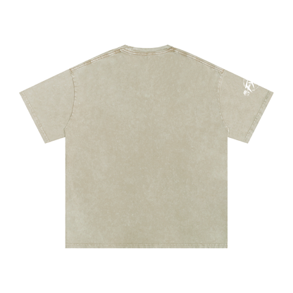 Snow Washed Oversized Cotton T-Shirt