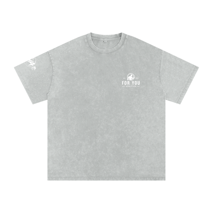 Snow Washed Oversized Cotton T-Shirt