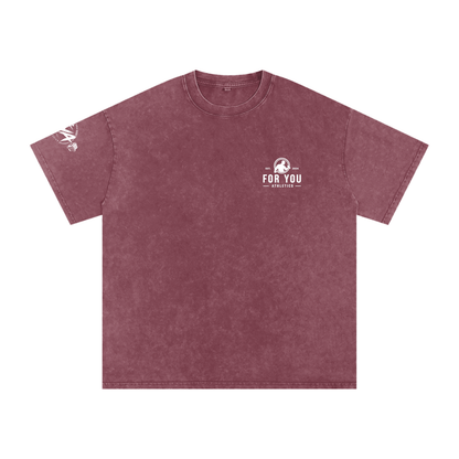 Snow Washed Oversized Cotton T-Shirt