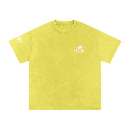 Snow Washed Oversized Cotton T-Shirt