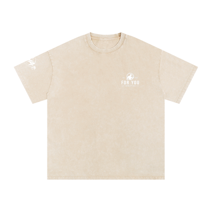 Snow Washed Oversized Cotton T-Shirt