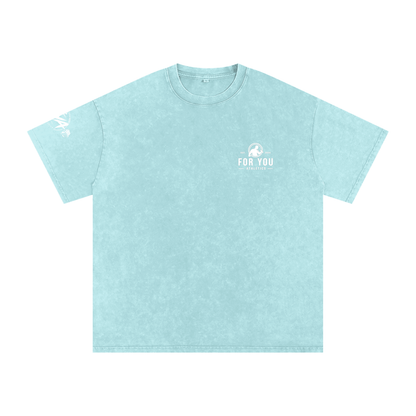 Snow Washed Oversized Cotton T-Shirt