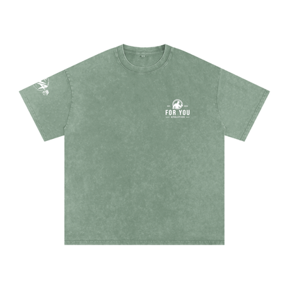 Snow Washed Oversized Cotton T-Shirt