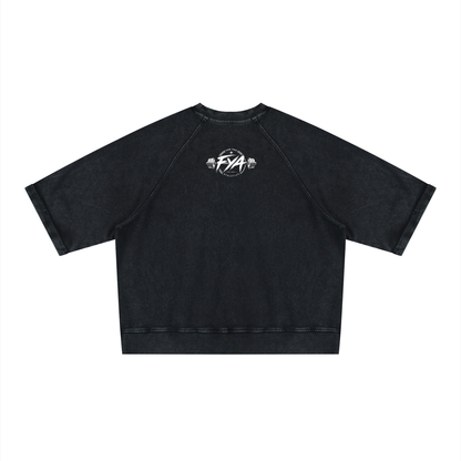 Unisex Vintage Wash Boxy Short Sleeve Sweatshirt